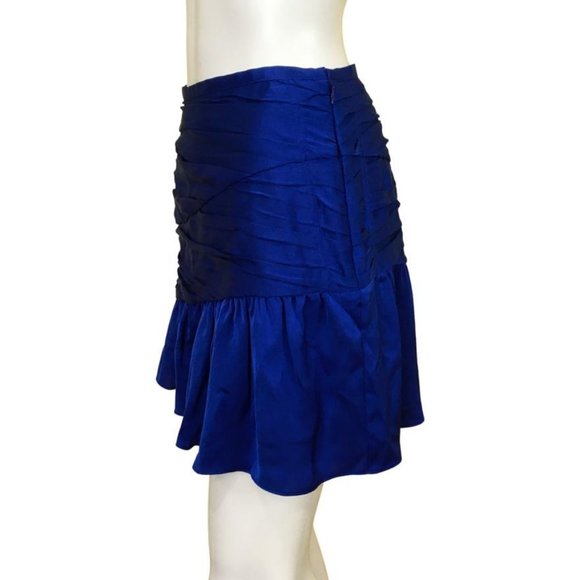 Ramy Brook Women MiniSkirt Cobal Color Ruffle Size 2 Chic Jovial - Picture 4 of 8